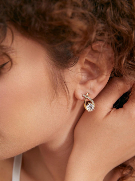 Brinco Diamond Banhado a Ouro 18k