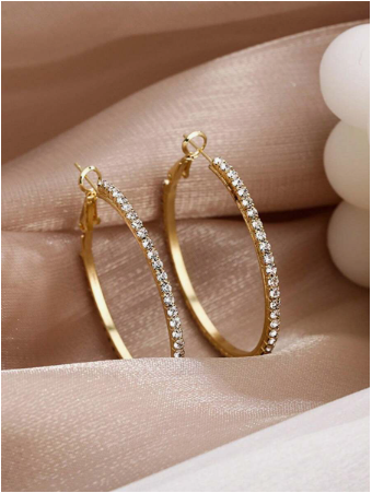 Brinco Argola de Prata Folheado a Ouro 18k