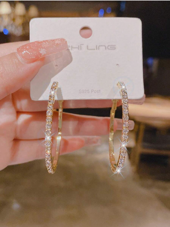 Brinco Argola de Prata Folheado a Ouro 18k