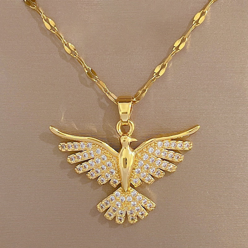 Colar Feminino Espírito Santo Banhado a Ouro 18k