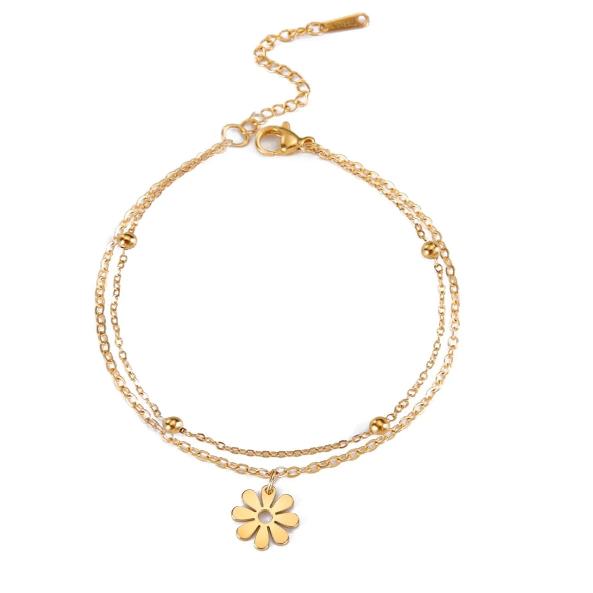 Pulseira Dupla Folheada Margarida
