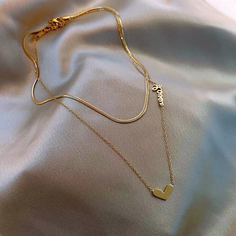 Colar Feminino Duplo Amor