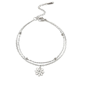 Pulseira Dupla Folheada Margarida