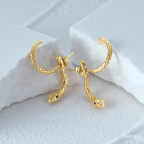 Brinco Serpente banhado a Ouro 18k