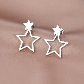 Brinco Estrela Folheado a Ouro