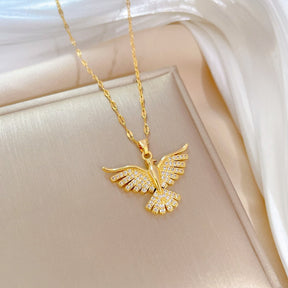 Colar Feminino Espírito Santo Banhado a Ouro 18k