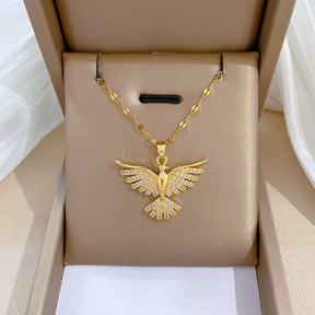 Colar Feminino Espírito Santo Banhado a Ouro 18k