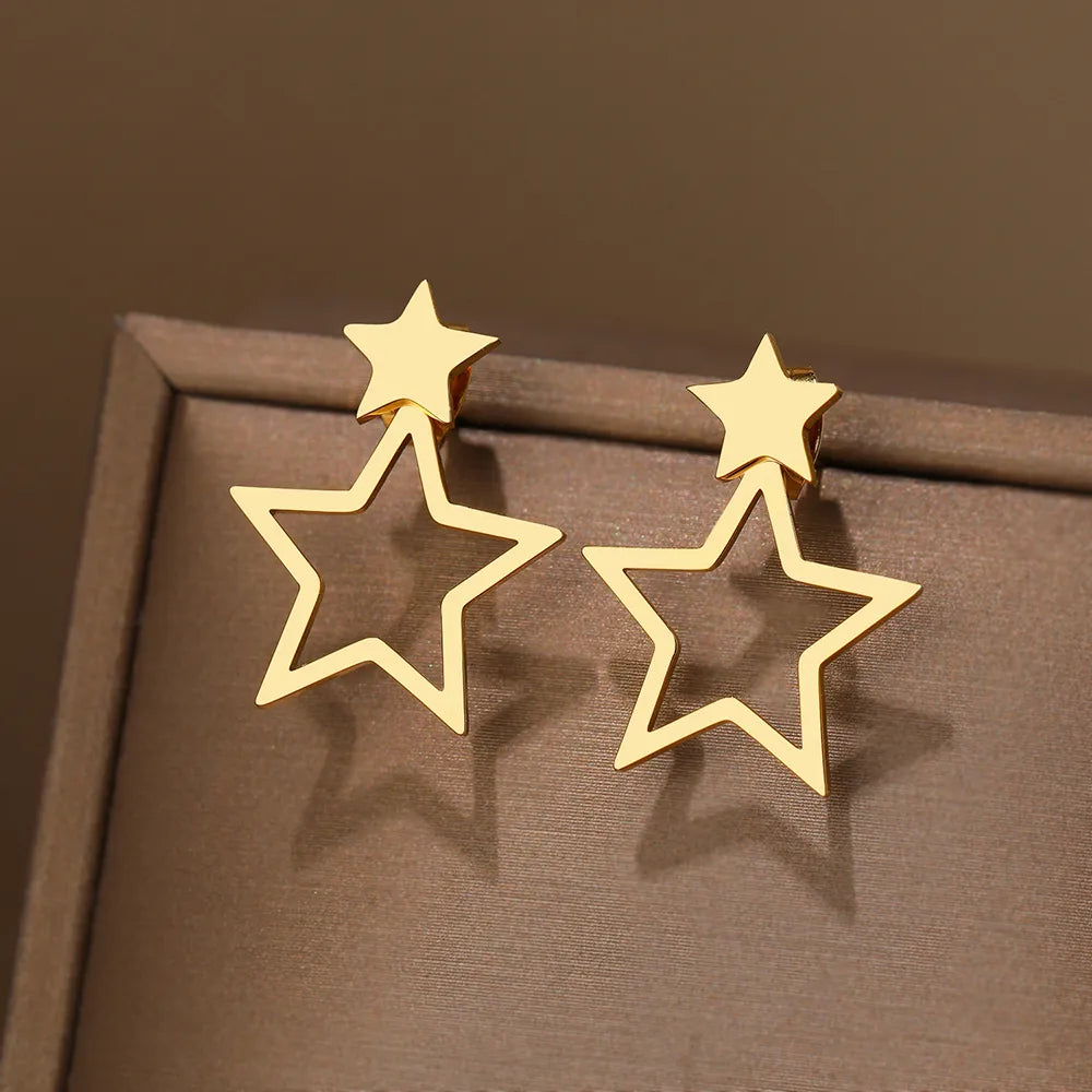 Brinco Estrela Folheado a Ouro