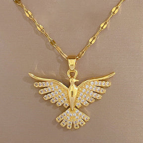 Colar Feminino Espírito Santo Banhado a Ouro 18k